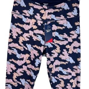 Reebok ID Train Camouflage Tights Leggings Pink Blue Women's XL NWT